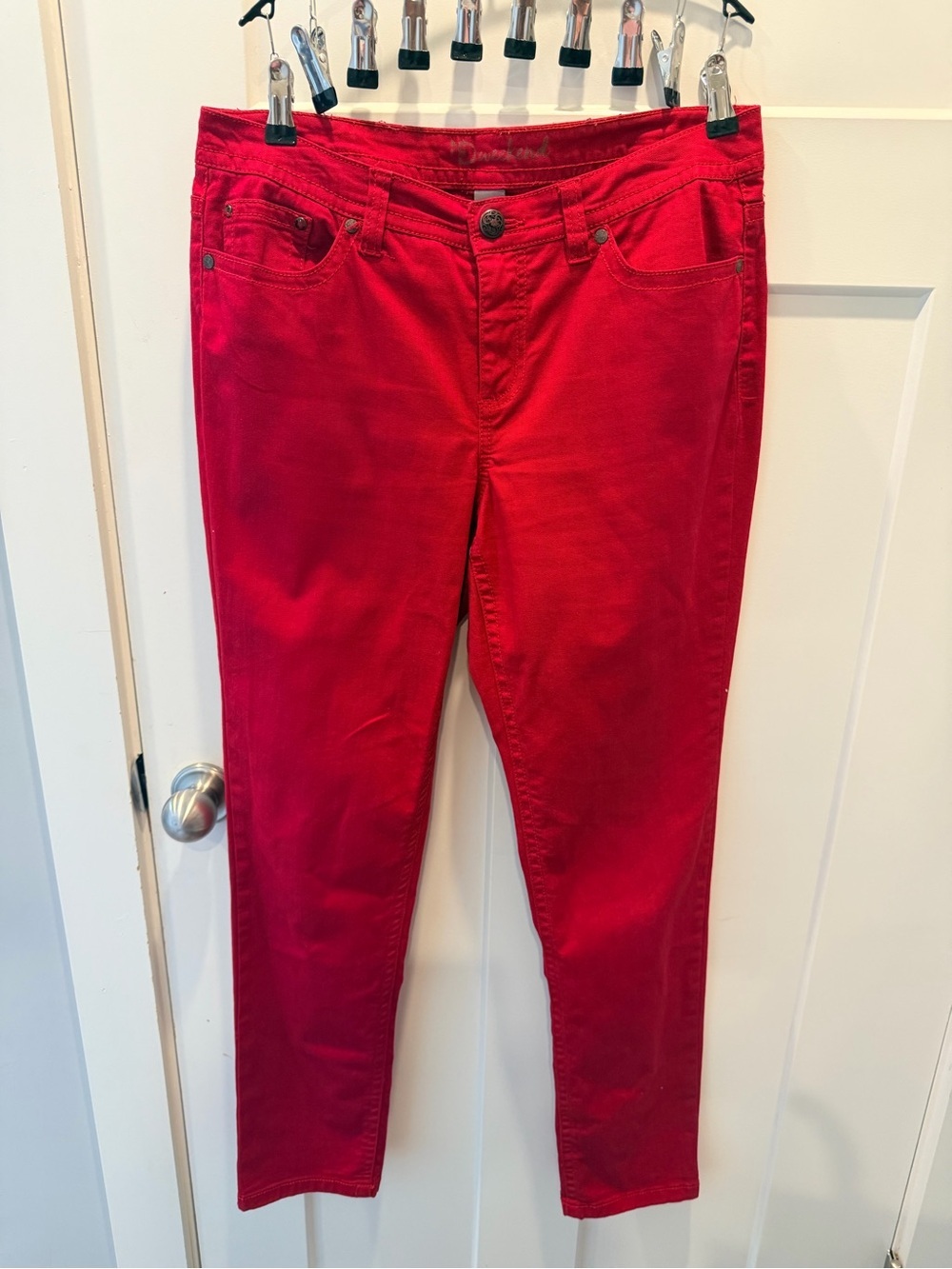 ND Weekend Women’s Red Skinny Jeans Size 10 Stretch Denim
